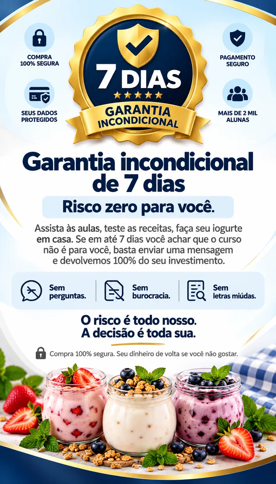 Garantia incondicional de 7 dias